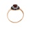 "Femme Fatale" garnet ring made of 14kt rose gold. View 3