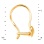 CZ Heart-shaped Kids' Earrings. 585 (14kt) Yellow Gold. View 3