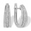 Earrings Featuring 98 Diamonds. Tested 585 (14K) White Gold, Rhodium Finish