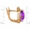 Amethyst and Diamond Leverback Earrings. View 2
