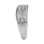 Wavy Wedding Band with Diamonds. Tested 585 (14K) White Gold, Rhodium Finish. View 3