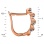 Twisted Design Earrings with Illusion-set Diamonds: Height 16mm