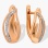Diamond Freeform English Lock Earrings. Hypoallergenic Cadmium-free 585 (14K) Rose Gold