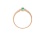 Emerald and Diamond Halo Rose Gold Ring. View 3