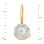 CZ Dahlia Flower Teen Earwire Earrings. View 2