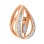 Swaying Diamond Teardrop-shaped Pendant in 585 Rose Gold. View 2