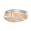 Curved Bimetal Ring with CZ Strip. 925 Silver Sintered with 585 Rose Gold. View 2