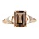 Ukrainian Smoky Quartz and Diamond Ring in 14K Rose Gold. View 2