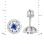 Size of 'Lights of Paris' Sapphire and Diamond Studs