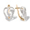 Pave CZ Heart Earrings. 585 (14kt) Rose Gold