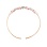 CZ Heart Rose Gold Bangle. view 3