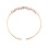 CZ Heart Rose Gold Bangle. view 3