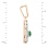 Lab-Grown Emerald and Diamond Teardrop Pendant. Tested 585 (14K) Rose and White Gold. View 4