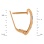 Earrings Featuring 20 Diamonds. Hypoallergenic 585 Rose Gold, Rhodium Detailing. View 2