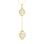 Necklace with 2 Mother-of-Pearl Quatrefoil Clovers. 585 (14kt) Yellow Gold, Vicenza Series. View 3