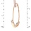 Rose Gold Safety Pin with 3 CZs. View 3
