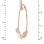 Rose Gold Safety Pin with 3 CZs. View 3