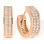 Urban Style CZ Pave Earrings. Tested 14kt (585) Rose Gold