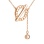 'Love' necklace in 14K rose gold with CZ - View 2