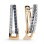 Swoon-worthy Earrings with Sapphires and Diamonds. 585 Rose and White Gold, Black and White Rhodium