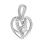 Swaying Diamond Heart Pendant in White Gold. View 2