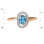 Blue Topaz and Diamond Ring. View 2