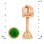 A Bezel-set Emerald Stud Earrings. Certified 585 (14K) Rose Gold, Screw Backs. View 2