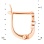 Height of Clover-motif Kids Rose Gold Earrings.