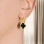 Black Onyx Quatrefoil Clover Earrings on a Model
