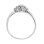 Illusion-set Diamond / Diamond-cut Ring. Certified 585 (14kt) White Gold. View 4