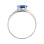 Diamond Triple Shank Sapphire Ring. View 3