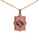 Laser-cut Rose Gold Pendant 'Pisces Zodiac'. February 19 - March 20