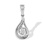 Diamond White Gold Pendant 'A Soprano Clef'. Tested 585 (14K) White Gold, Rhodium Finish