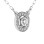Illusion-set Diamond 14kt Whie Gold Necklace. View 3