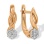 Earrings Featuring 14 Diamonds. Hypoallergenic 585 Rose Gold, Rhodium Detailing