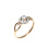 Rose Gold Bridal Ring. 585 (14kt) Rose Gold, Rhodium Detailing