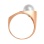 Pearl and Diamond 585 Rose Gold Ring. View 4