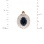 Oval Sapphire and Double Diamond Halo Earring-Scale