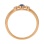 Three Stone Ring: Center Sapphire, Side Diamonds. Hypoallergenic Cadmium-free 585 (14K) Rose Gold. View 4