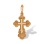 Guilloche Ukrainian Orthodox Cross, 27mm High. Hypoallergenic Cadmium-free 585 (14K) Rose Gold