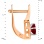 Height of Garnet with CZ Halo Leverback Earrings