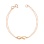 Diamond Infinity bracelet in 14kt rose gold. View 2