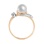 Art Deco-style Pearl and Diamond Ring. View 3