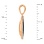 Pendant with Black Onyx in a Diamond Contour. Hypoallergenic 585 Rose Gold, Rhodium Detailing. View 3