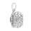 Diamond Locket 'The Holy Virgin Mary-Eleousa'. 925 Silver with Rhodium Plating. View 3