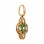 Emerald and Diamond Four-leaf Clover Pendant - Angle 2