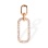 Hand-sculpted Rose Gold Pendant with 25 Diamonds. Tested 14kt (585) Rose Gold