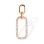 Hand-sculpted Rose Gold Pendant with 25 Diamonds. Tested 14kt (585) Rose Gold