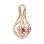 Pear-shaped Pendant with a 'Fluttering' Ruby. View 2