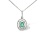 Cosmos-inspired Emerald Diamond Pendant. 585 (14kt) White Gold